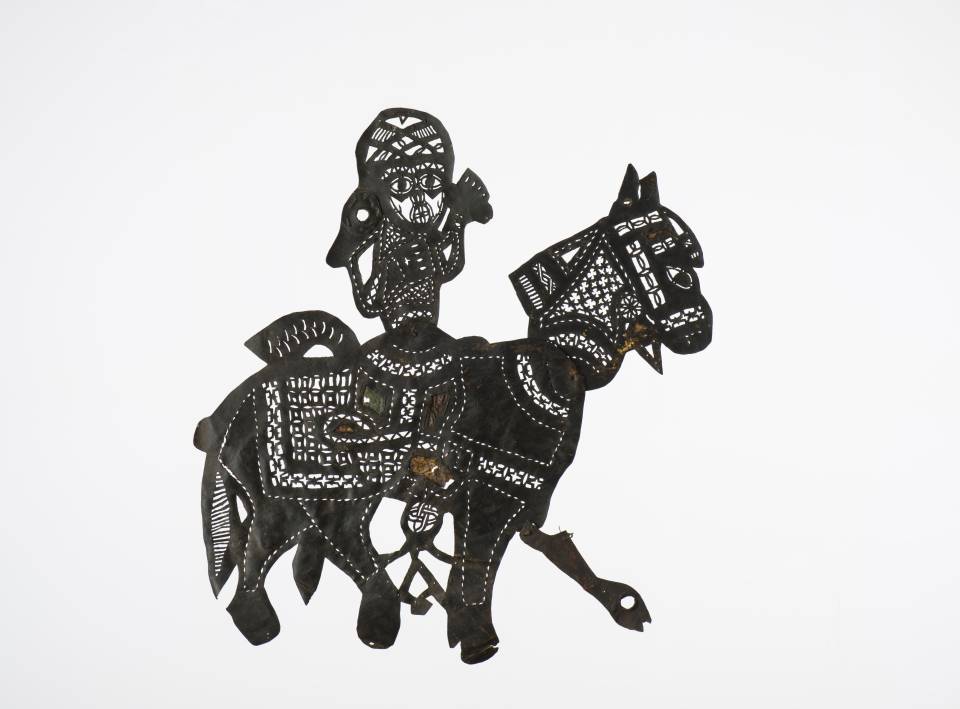Schattenfigur eines Reiters aus Ägypten