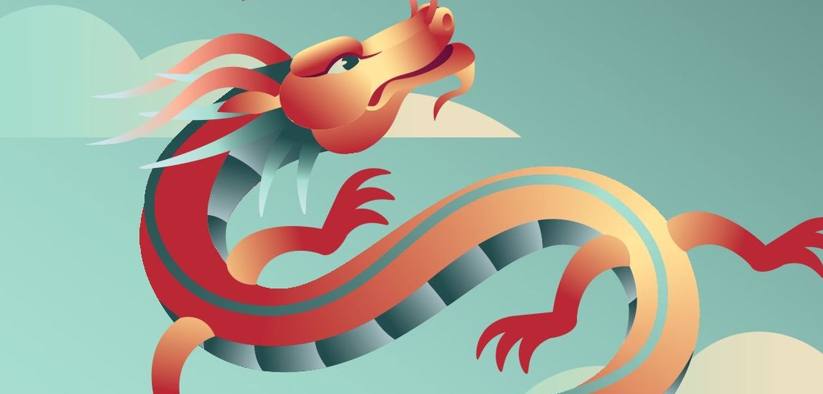 Illustration: bunter Drache